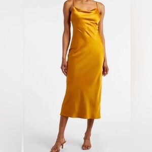 Express Marigold Midi Slip Dress Size XL NWT